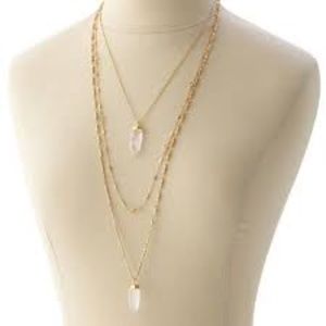 Stella & Dot | Aria Pendant Necklace- Gold & crystals